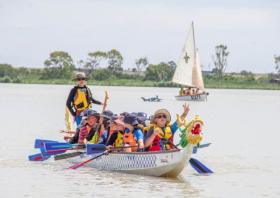 Scouts at AJ2019 Dragon Boating