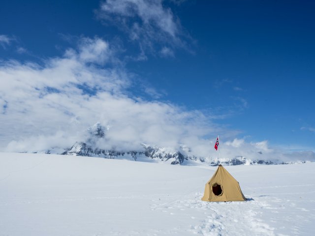 Antarctica Expedition Last Great First Tent on Snow